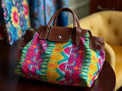 Sac à main en wax et cuir · Accra